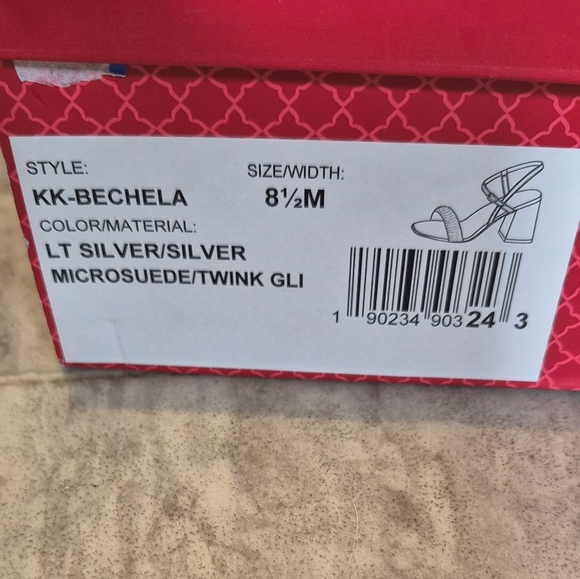 Kelly & Katie Sparkling Silver Strappy Heels - Picture 6 of 7
